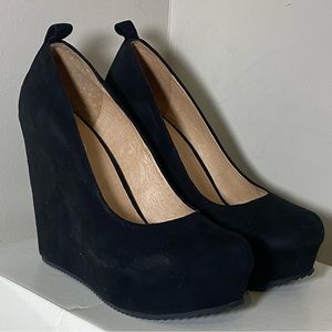 Suede platforms